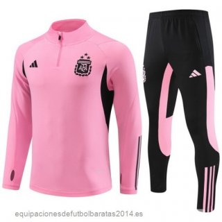 Nuevo Conjunto Completo Sudadera Entrenamiento Argentina 2023 Rosa Negro Baratas