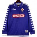 Nuevo 1ª Camiseta Manga Larga Fiorentina Retro 1998 1999 Purpura Baratas