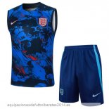 Nuevo Entrenamiento Sin Mangas Conjunto Completo Inglaterra 2024 Azul Baratas