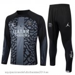 Nuevo Conjunto Completo Sudadera Entrenamiento Paris Saint Germain 23/24 Gris I Negro Baratas