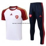 Nuevo Entrenamiento Conjunto Completo Arsenal 21/22 Blanco Rojo Negro Baratas