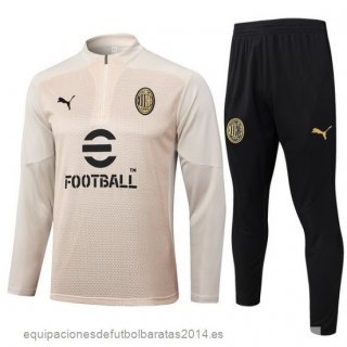 Conjunto Completo Sudadera Entrenamiento AC Milan 24/25 Amarillo Negro Baratas