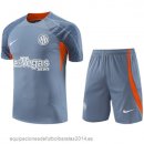 Nuevo Entrenamiento Conjunto Completo Inter Milan 23/24 Gris Naranja Baratas