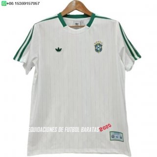 Nuevo Tailandia Especial Camiseta Brasil 2026 Blanco Verde Baratas