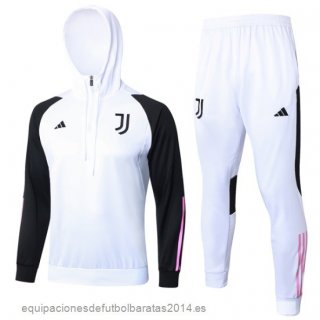 Nuevo Conjunto Completo Chaqueta Con Capucha Juventus 23/24 Blanco Negro Rosa Baratas