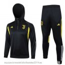 Nuevo Conjunto Completo Chaqueta Con Capucha Niños Juventus 23/24 Negro Blanco Amarillo Baratas