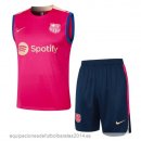 Nuevo Entrenamiento Sin Mangas Conjunto Completo Barcelona 24/25 Rosa Azul Baratas