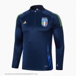 Nuevo Sudadera Entrenamiento Italia 2024 Azul Marino Baratas