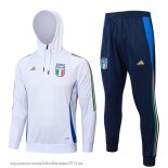 Nuevo Conjunto Completo Chaqueta Con Capucha Italia 2024 Blanco Baratas