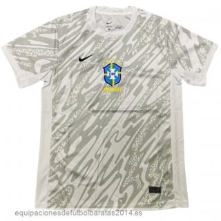 Nuevo Tailandia Portero Camiseta Brasil 2024 Blanco Baratas