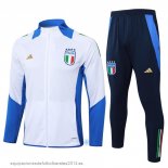 Nuevo Conjunto Completo Ropa Deportiva Con Cremallera Larga Italia 2024 Blanco Azul Marino Baratas