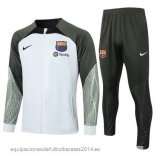 Nuevo Conjunto Completo Ropa Deportiva Con Cremallera Larga Barcelona 23/24 Blanco Verde Baratas