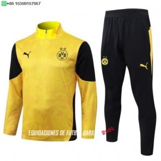 Nuevo Conjunto Completo Sudadera Entrenamiento Niños Borussia Dortmund 25/26 Amarillo Negro Baratas