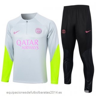 Nuevo Conjunto Completo Sudadera Entrenamiento Paris Saint Germain 23/24 Gris Verde Negro Baratas