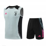 Nuevo Entrenamiento Sin Mangas Conjunto Completo Juventus 24/25 Gris Negro Baratas Nuevo Entrenamiento Sin Mangas Conjunto Completo Juventus 24/25 Gris Negro Baratas