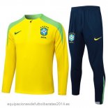 Conjunto Completo Sudadera Entrenamiento Brasil 2024 Amarillo Azul I Verde Baratas