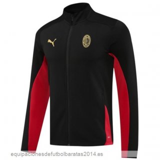 Nuevo Ropa Deportiva Con Cremallera Larga AC Milan 24/25 Negro Rojo Baratas