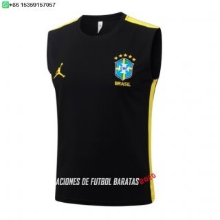 Nuevo Entrenamiento Sin Mangas Brasil 2026 Negro Amarillo Baratas