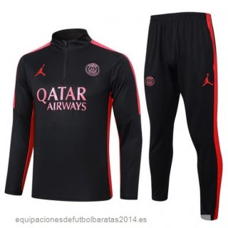 Nuevo Conjunto Completo Sudadera Entrenamiento Paris Saint Germain Niños 23/24 Rojo II Negro Baratas