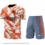 Nuevo Entrenamiento Conjunto Completo Inter Milan 23/24 Naranja Blanco Gris Baratas