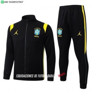 Nuevo Conjunto Completo Ropa Deportiva Con Cremallera Larga Niños Brasil 2026 Negro Amarillo Baratas