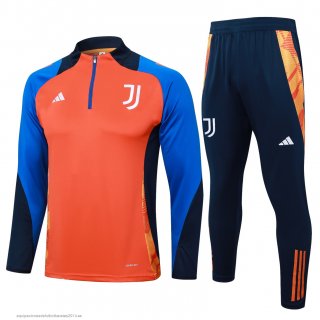 Nuevo Conjunto Completo Sudadera Entrenamiento Juventus 24/25 Naranja Azul Baratas