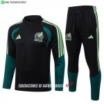 Nuevo Conjunto Completo Sudadera Entrenamiento México 2026 Negro Verde Baratas