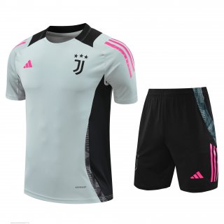 Nuevo Entrenamiento Conjunto Completo Juventus 24/25 Gris Negro Baratas