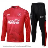 Conjunto Completo Sudadera Entrenamiento Napoli 24/25 Rojo Negro Baratas