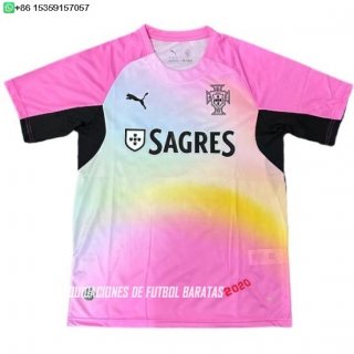 Nuevo Tailandia Especial Camiseta Portugal 2026 Rosa Negro Amarillo Baratas
