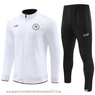 Nuevo Conjunto Completo Ropa Deportiva Con Cremallera Larga Napoli 23/24 Blanco Negro Baratas