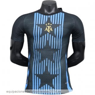 Nuevo Especial Jugadores Camiseta Argentina 2024 Negro Azul Baratas