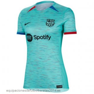 Nuevo 2ª Camiseta Mujer Barcelona 23/24 Azul Verde Baratas