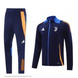 Nuevo Conjunto Completo Ropa Deportiva Con Cremallera Larga Juventus 24/25 Azul Marino Naranja Baratas