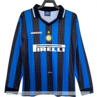 Nuevo Camiseta 1ª Equipación Manga Larga Inter Milán Retro 1997 1998 Baratas