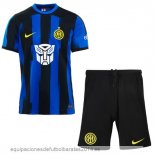 Nuevo 1ª Conjunto De Hombre Niños Inter Milan 23/24 Azul Negro Baratas