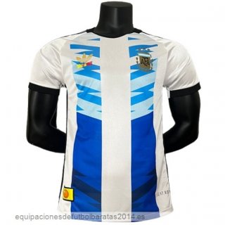 Nuevo Especial Jugadores Camiseta Argentina 2024 Blanco Azul Baratas