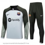 Nuevo Conjunto Completo Sudadera Entrenamiento Niños Barcelona 23/24 Verde Gris Baratas