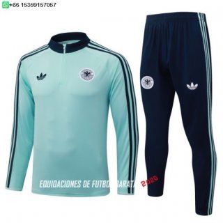 Nuevo Conjunto Completo Sudadera Entrenamiento Alemania 2026 Verde Azul Baratas