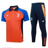 Nuevo Conjunto Completo Polo Juventus 24/25 Naranja Azul Marino Baratas