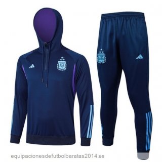 Nuevo Conjunto Completo Chaqueta Con Capucha Argentina 2023 Azul Marino Baratas