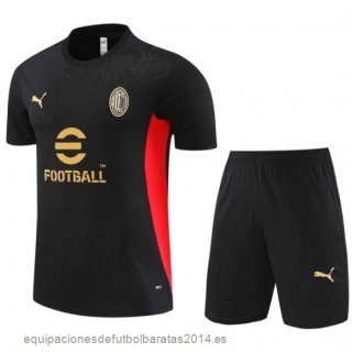 Nuevo Entrenamiento Conjunto Completo AC Milan 24/25 Negro I Rojo Baratas