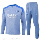 Nuevo Conjunto Completo Sudadera Entrenamiento Inter Milan 24/25 Azul Claro Baratas