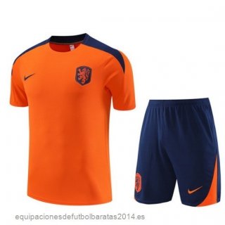 Nuevo Entrenamiento Conjunto Completo Holanda 2024 Naranja Azul Baratas