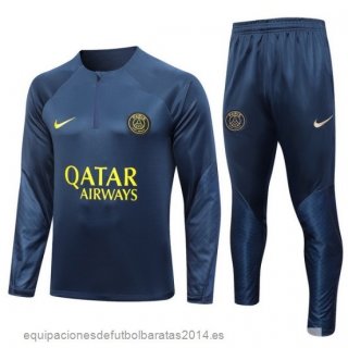 Nuevo Conjunto Completo Sudadera Entrenamiento Niños Paris Saint Germain 23/24 Azul Marino Baratas