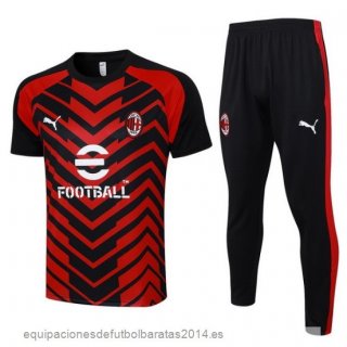 Nuevo Entrenamiento Conjunto Completo AC Milan 23/24 Rojo Negro Baratas