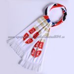 Bufanda Futbol Italia Serbia Tejidas Blanco