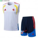 Nuevo Entrenamiento Sin Mangas Conjunto Completo Colombia 2026 Blanco Amarillo Baratas