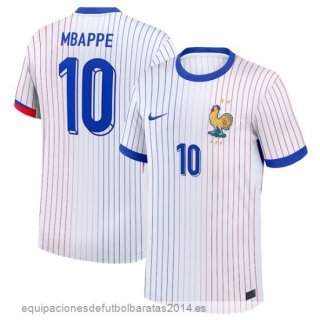 Nuevo NO.10 Mbappe Tailandia 2ª Camiseta Francia 2024 Blanco Baratas