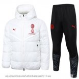 Nuevo Conjunto Completo Chaqueta De Algodón AC Milan 23/24 Blanco Negro Baratas